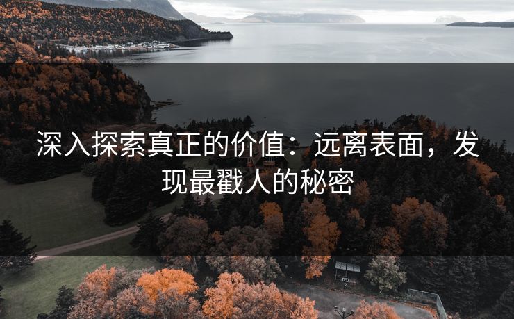 深入探索真正的价值：远离表面，发现最戳人的秘密
